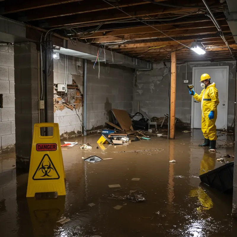 Flooded Basement Electrical Hazard in Dallas County, AL Property