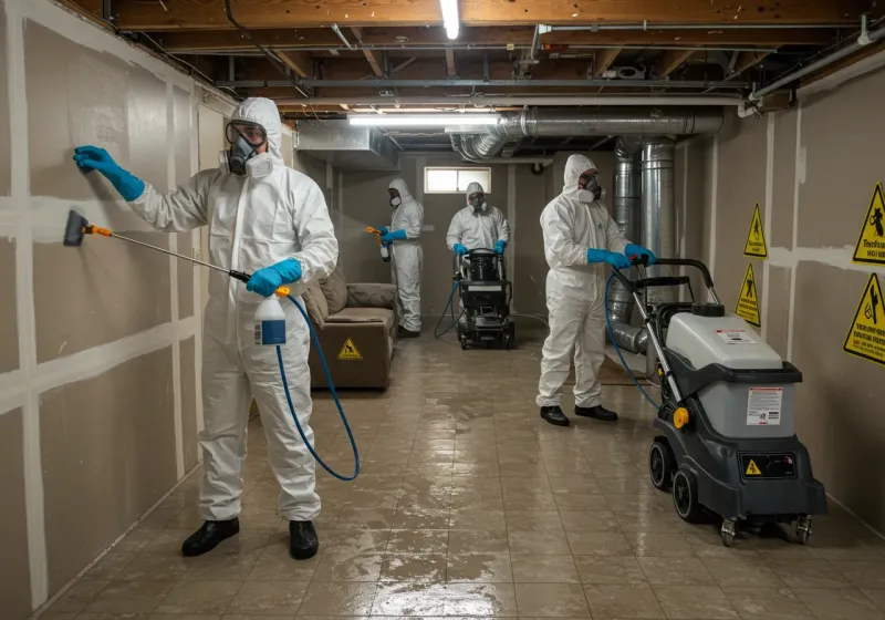 Basement Moisture Removal and Structural Drying process in Dallas County, AL